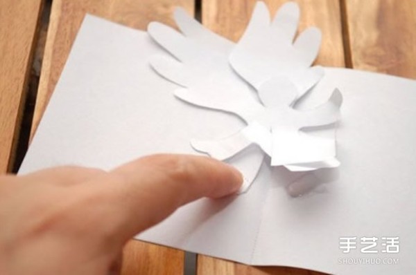 How to make greeting cards from A4 paper and make creative three-dimensional angel greeting cards by hand