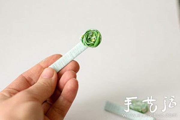 Handmade small fresh rose hairpin