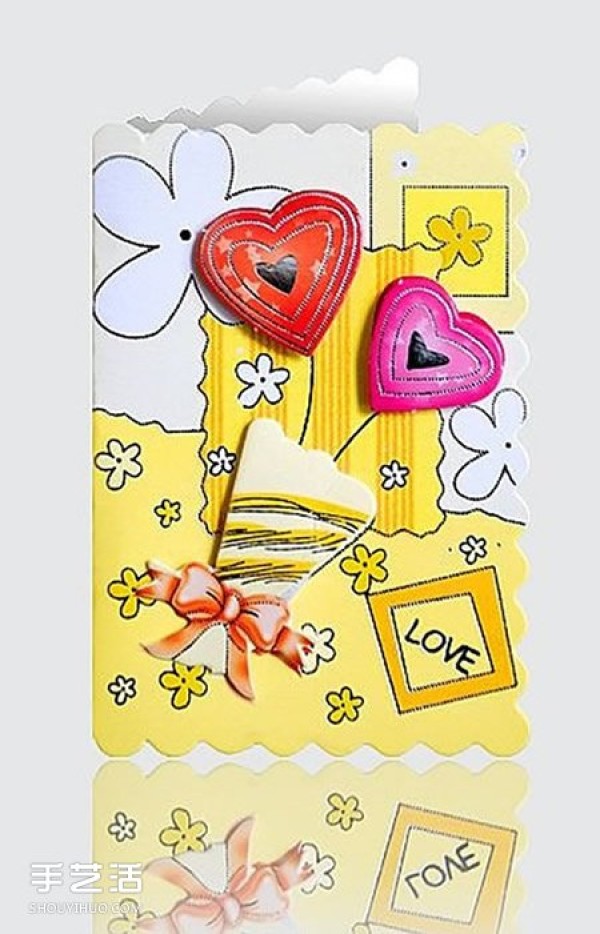 How to make Valentines Day greeting cards, pictures, handmade Valentines Day card materials