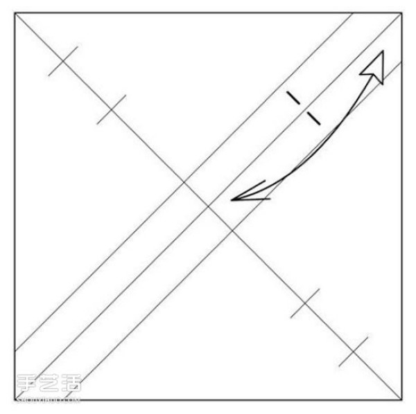 Illustration of the folding method of the origami sofa chair and the folding steps of the handmade sofa chair