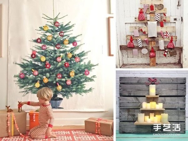 Use the small things around you to make a mini Christmas tree, which is environmentally friendly and warm