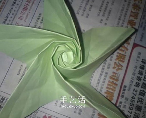 Beautiful and complicated rose origami NS rose origami real shot illustration