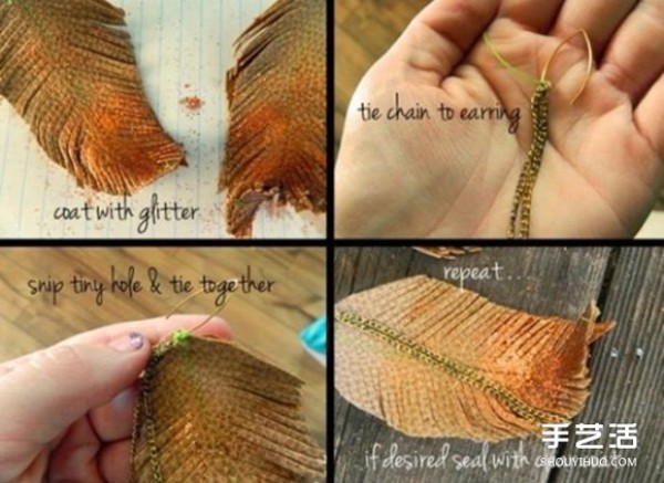 Leather feather pendant DIY method of making feather pendants from leather