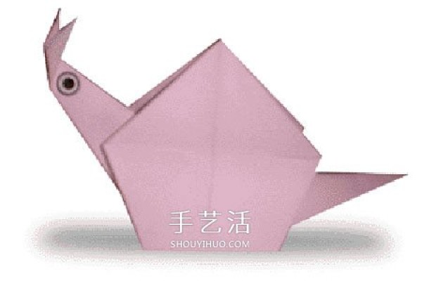 How to fold three-dimensional snails with diagrams and simple snail origami steps