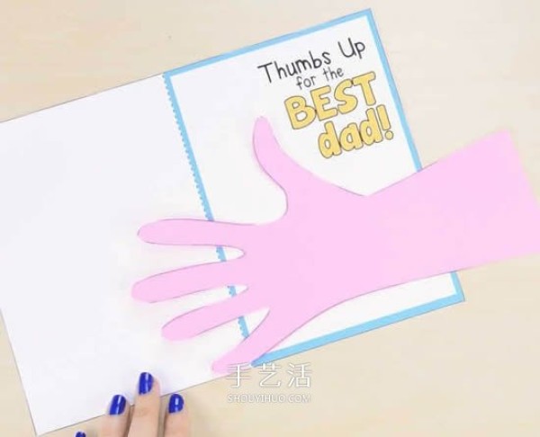 Fathers Days Best Dad Greeting Card DIY, Thumbs Up Card Making