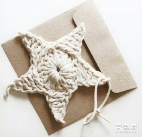 Crochet starfish stitch diagram and handmade five-pointed starfish knitting diagram