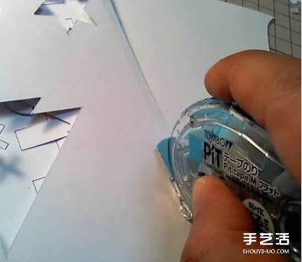 How to make a three-dimensional Christmas greeting card with illustrations and illustrations