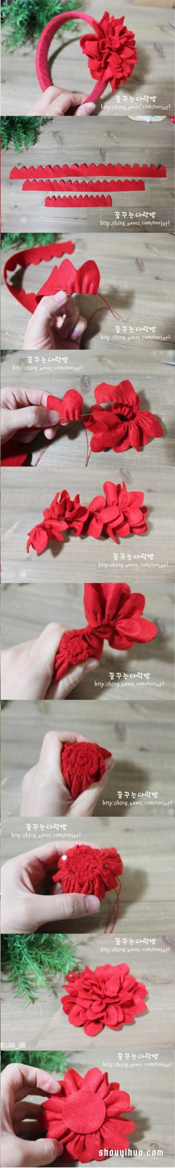 Four types of fabric headbands, DIY tutorials for bow-knot flower decorations, you can choose