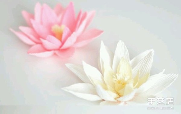 How to make crepe paper lotus. Steps to make lotus from crepe paper