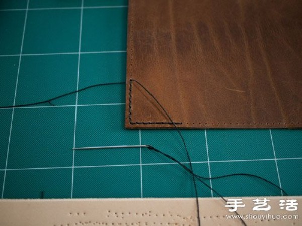 Illustration of hand-made passport holder and wallet