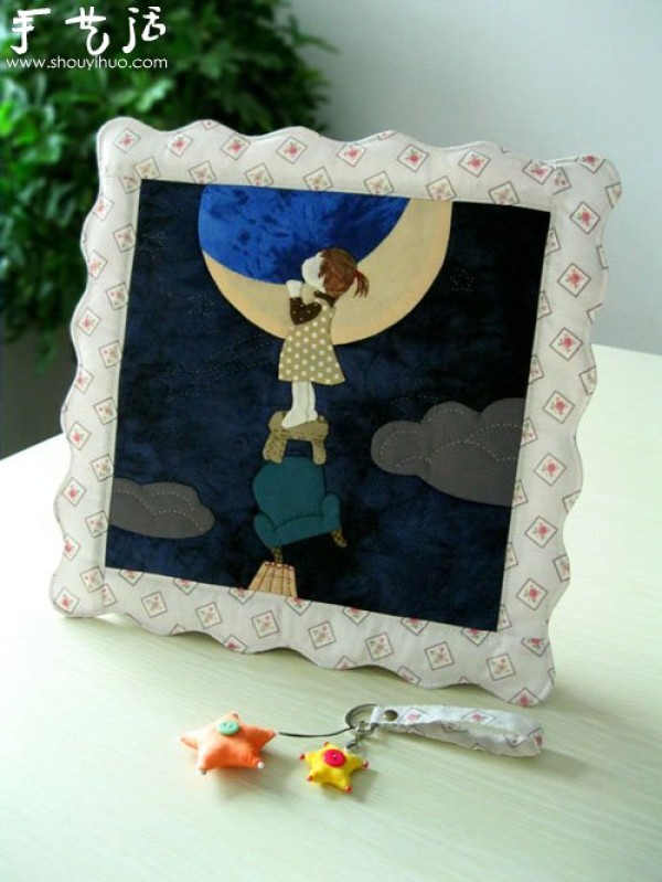 DIY fabric picture frame, patchwork picture frame, handmade