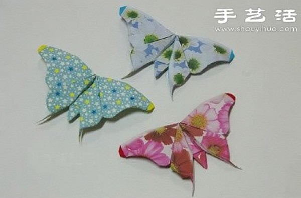 Super realistic butterfly origami tutorial illustrations