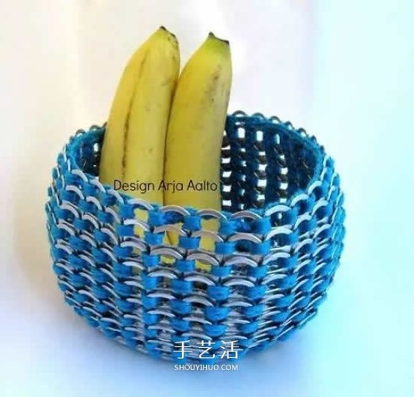 Can pull tabs can be used like this! Exquisitely woven coasters and bags