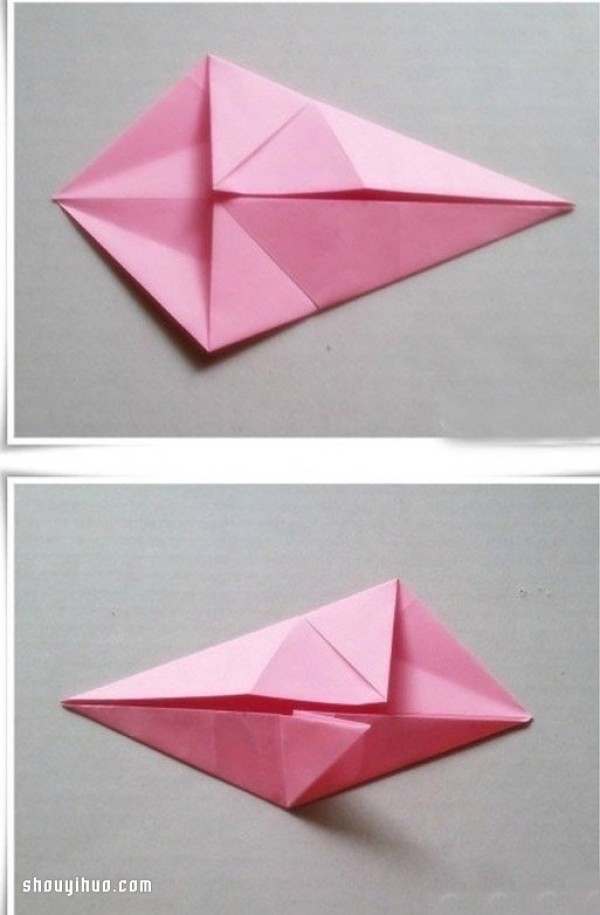 How to fold an origami parasol and illustrate how to make an origami parasol by hand