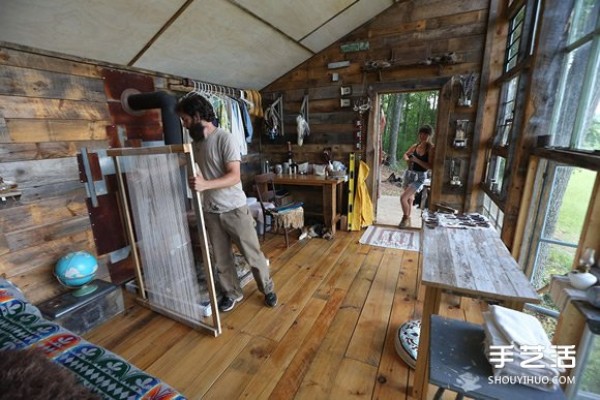 A dreamy lakeside house made up of all kinds of old windows