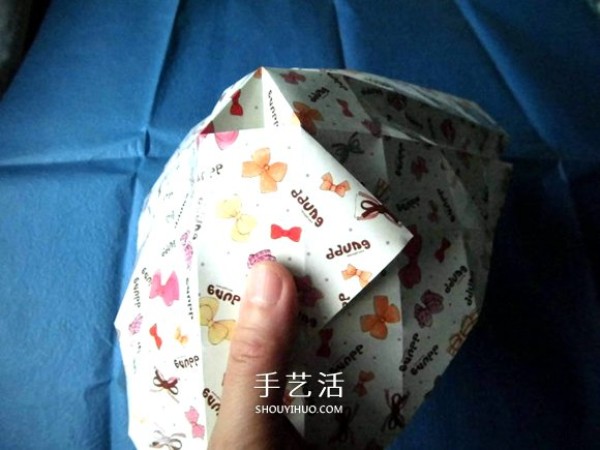 How to fold the exquisite eight-sided hydrangea gift box origami hydrangea gift box