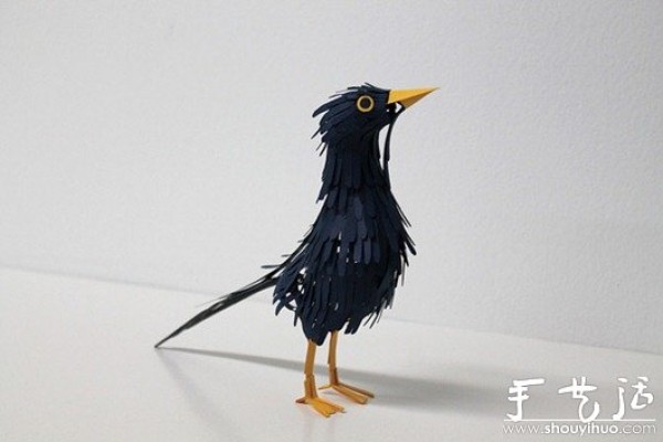 Paper-cut art work—Paper Bird Sculpture