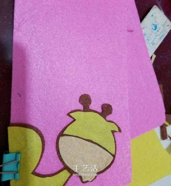 Non-woven fabrics to make cartoon wallets, fabric art DIY cute style girls