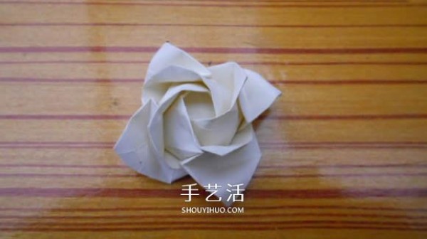 Origami Fukuyama Rose Illustration of Fukuyama Rose Folding Steps