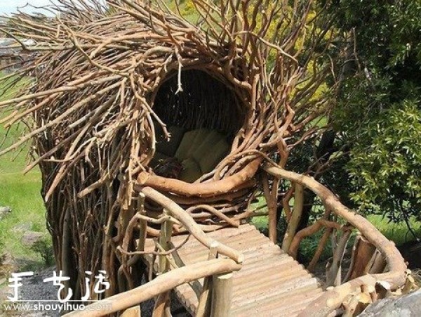 DIY super large birds nest from tree branches