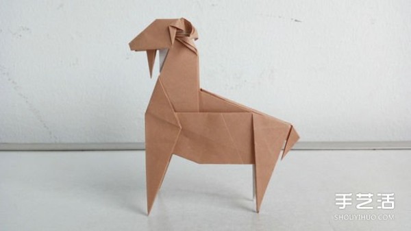 The origami method of the goat illustrates the folding steps of the twelve zodiac sheep