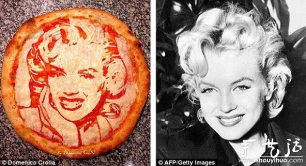 Celebrity portrait ideas on pizza