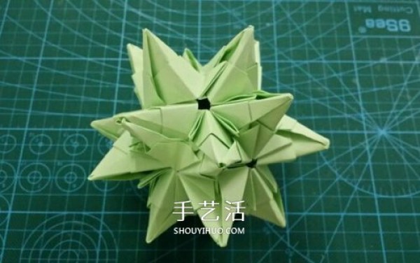 How to make an origami star flower ball, a diagram of how to fold a three-dimensional star that emits light