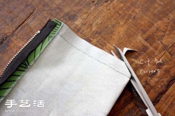 Natural-style handmade cloth bag with zipper/illustrated handbag making tutorial