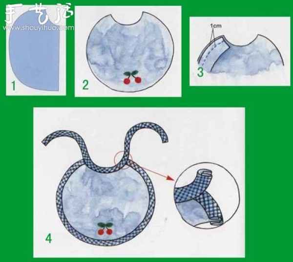 DIY baby bibs, how to make baby bibs by hand