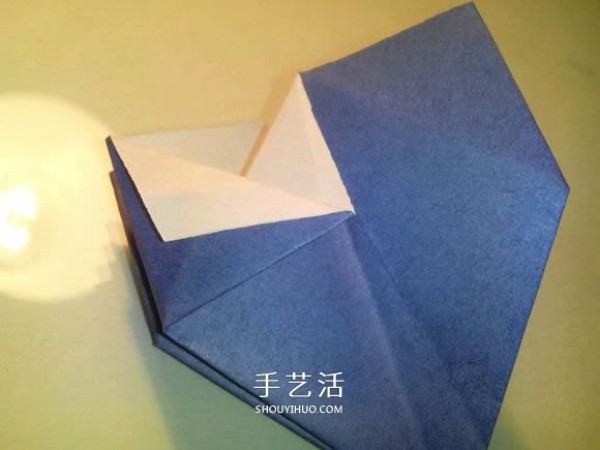 Illustration of how to fold a five-pointed star box, how to fold an origami five-pointed star box