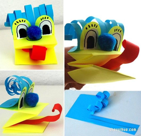 How to make fun animal hand puppetsIllustration of manual folding method of method