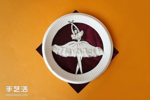 Paper plate handmade ballet dancer creative paper plate handmade DIY picture