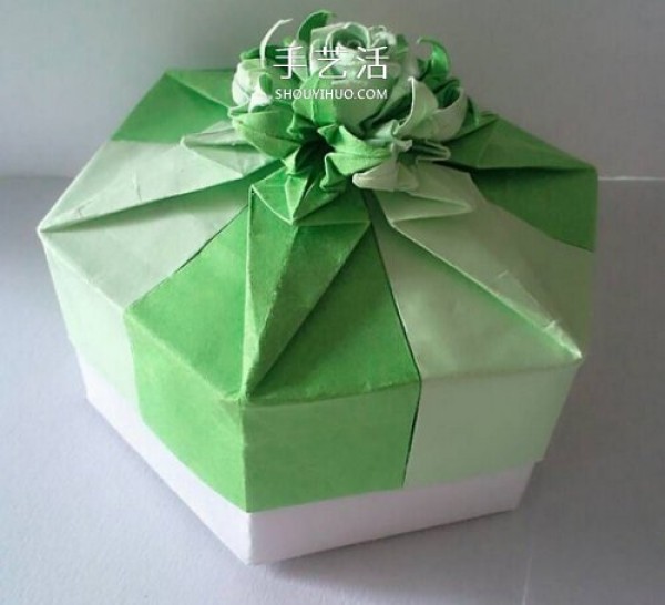 How to fold a rose lily gift box origami perfect Valentines Day packaging box