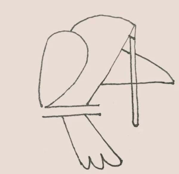 Simple drawing of pigeon