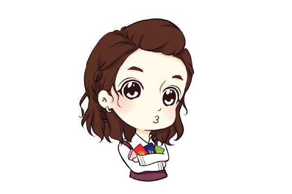 Cute cartoon Zhao Liying simple strokes