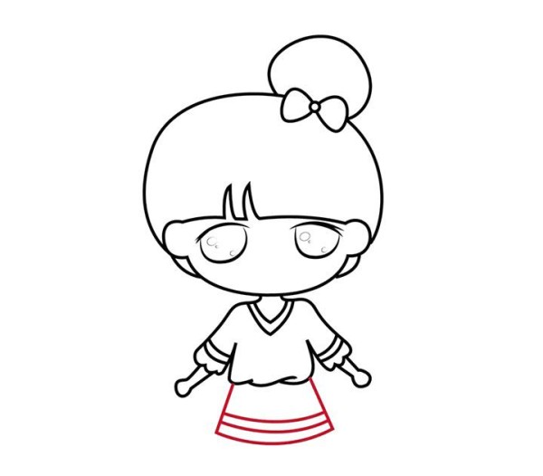 Draw cute cartoon character Meng Xiaoxi