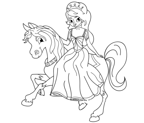 princess on horseback