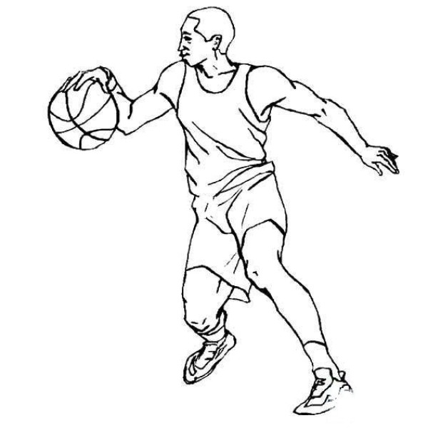 Basketball Player Simple Drawing