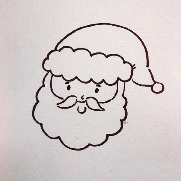 Merry Christmas Santa Claus simple drawing method