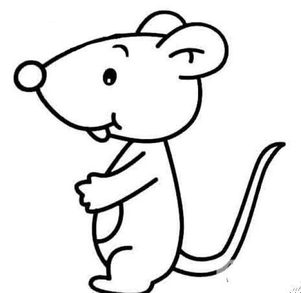 How to draw a little mouse in simple strokes