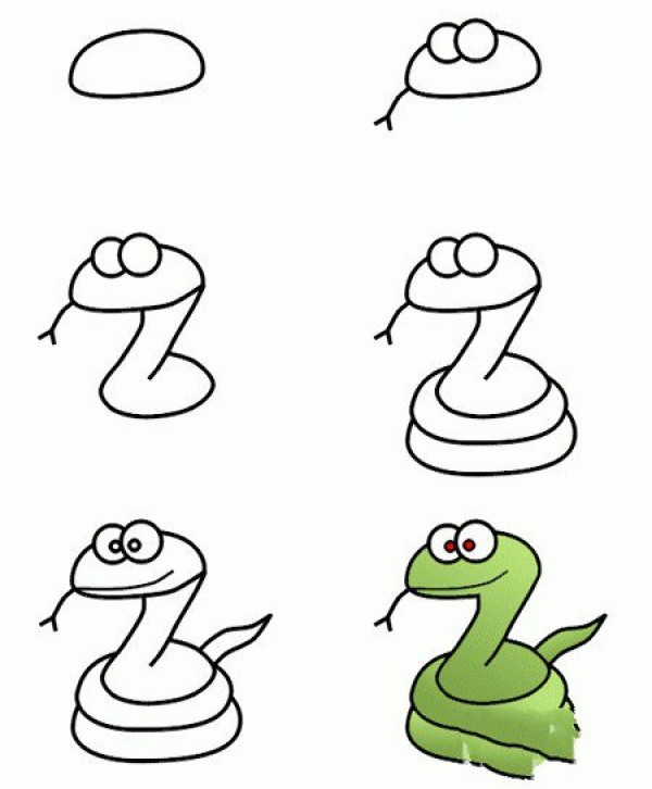 About the simple drawing of little snake