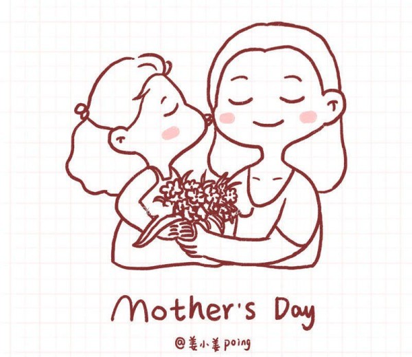 8 Beautiful Mothers Day Simple Drawing Pictures