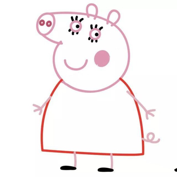 How to draw mother pig