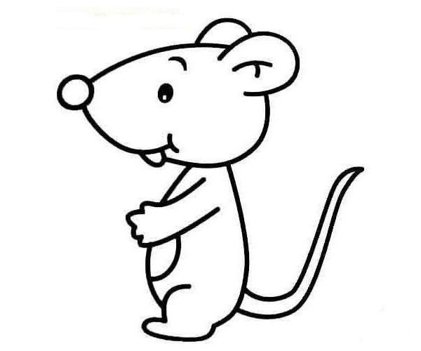 A set of simple drawings of cartoon mice