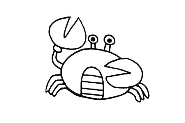 How to draw 8 simple drawings of cartoon little crabs