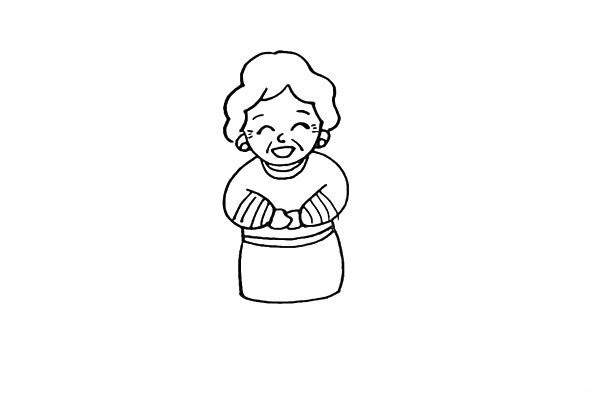 How to draw an old grandma