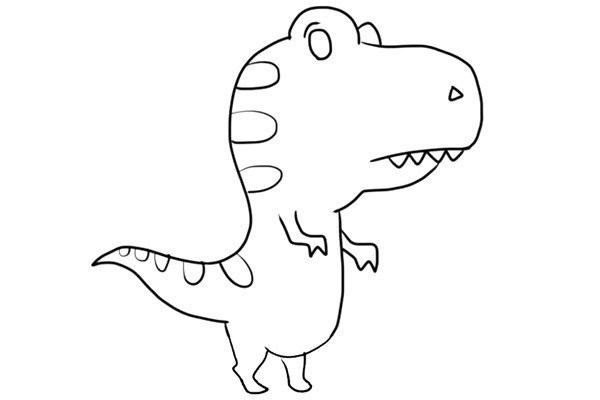 How to draw a cartoon cute Tyrannosaurus rex