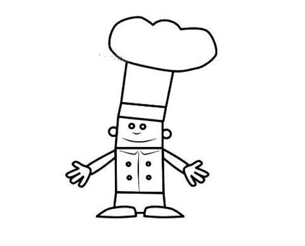 Cartoon chef simple strokes