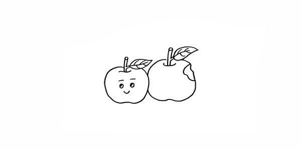 How to draw cartoon apple