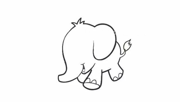 How to draw a cartoon elephant